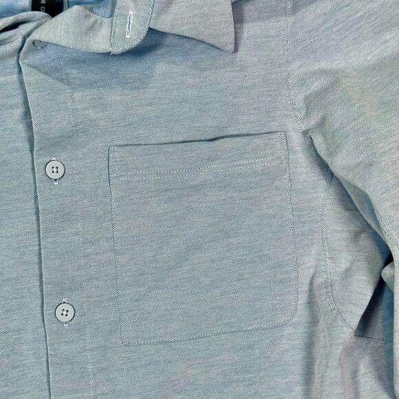 Lululemon Commission Long-Sleeve Slim Shirt Pocket Mens XS Blue Button Up Career - Picture 8 of 10